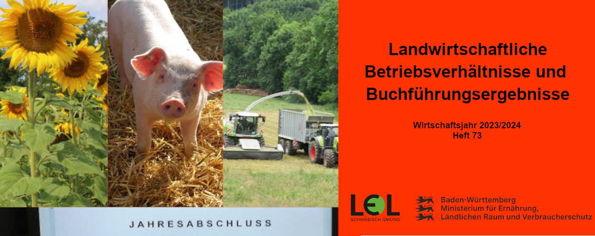 Landwirtschaftliche Betriebsverhältnisse und Buchführungsergebnisse Baden-Württemberg - Wirtschaftsjahr 2023/24